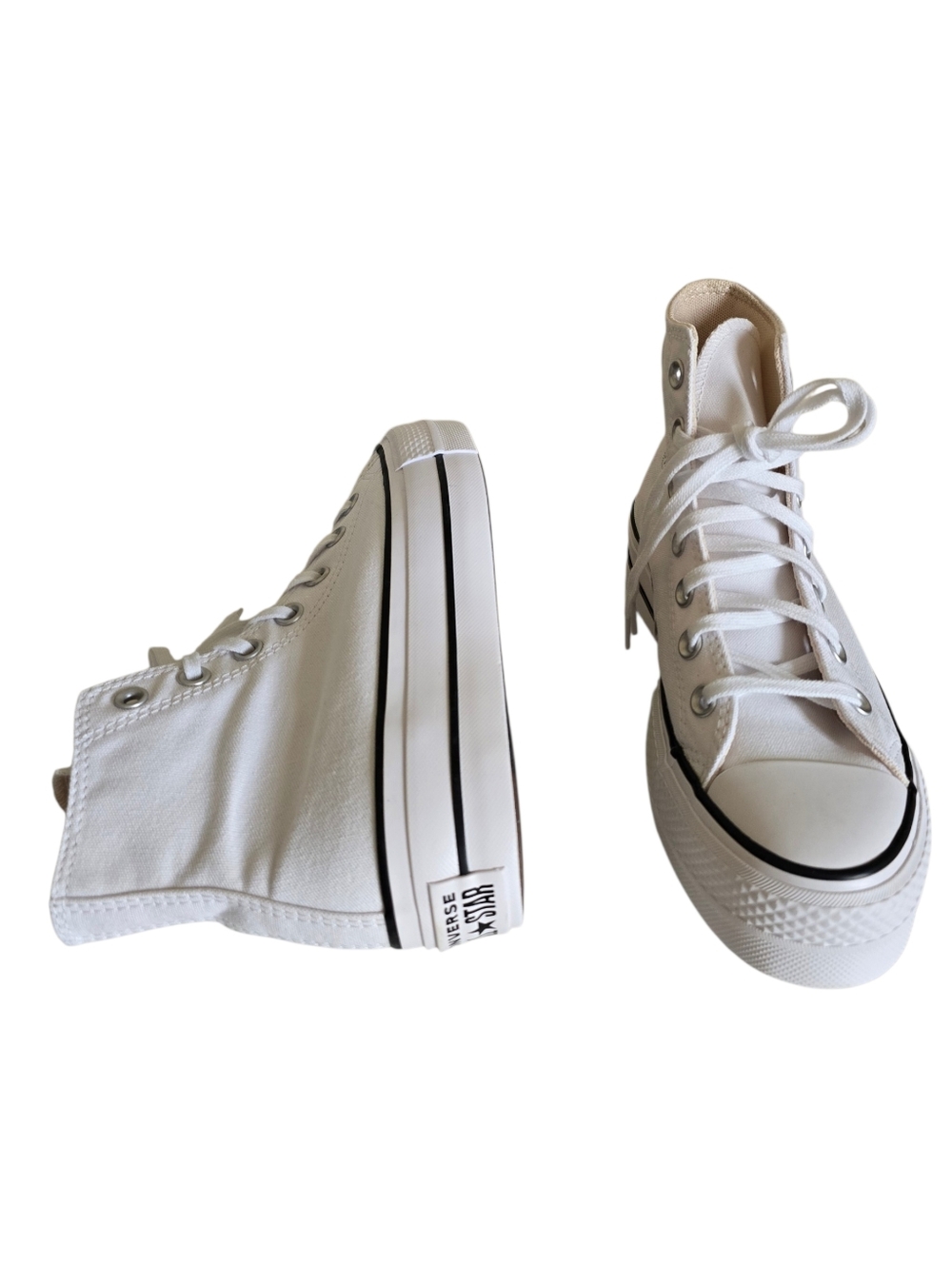NEW🤍Converse Chuck Taylor All-Star Women White Lift High-Top Platform Sneakers - Picture 11 of 16
